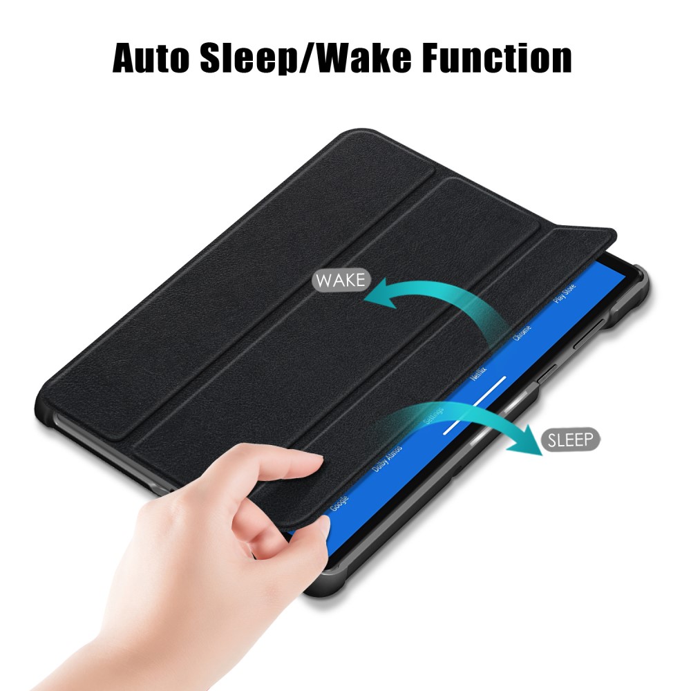  Lenovo Tab M10 Plus (2nd Gen) Tri-Fold Fodral Svart