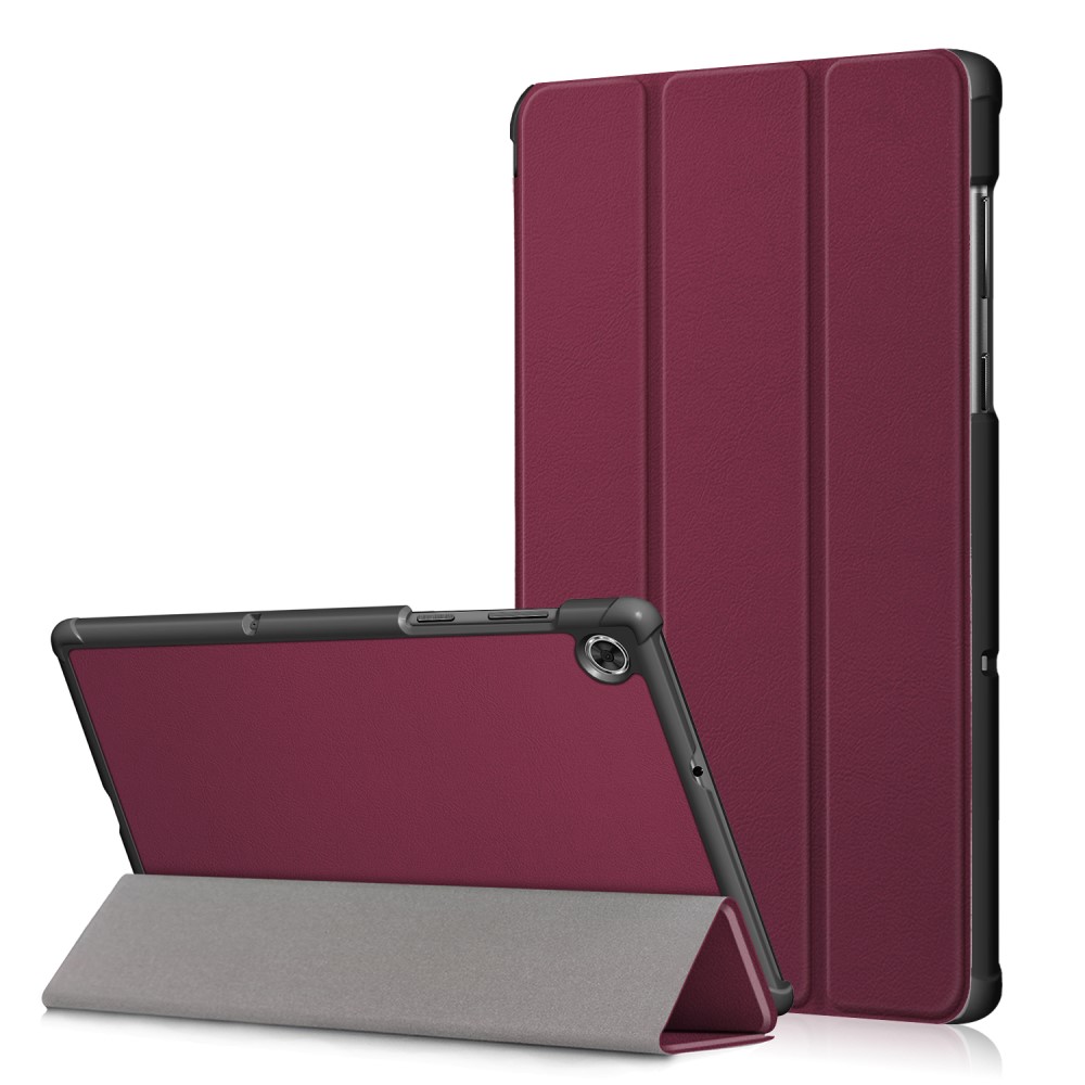  Lenovo Tab M10 Plus (2nd Gen) Tri-Fold Fodral Vinröd