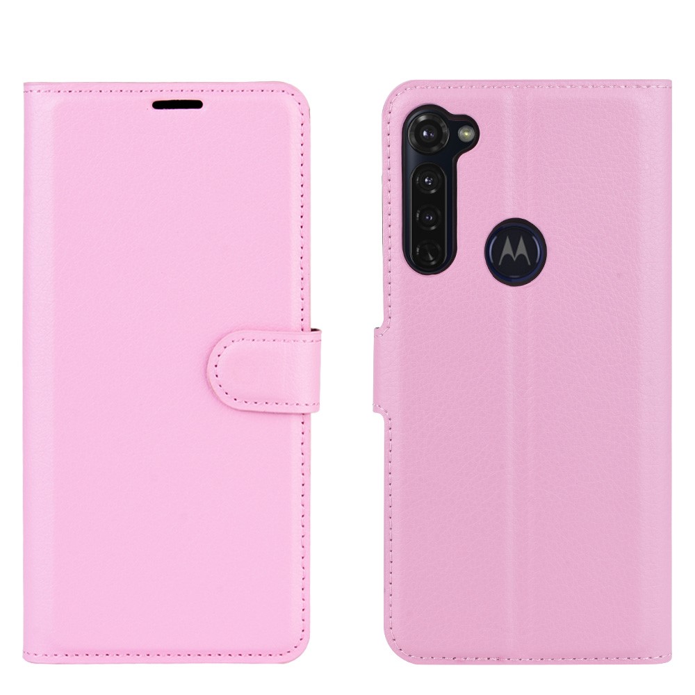  Motorola Moto G Pro - Litchi Plånboksfodral - Ljus Rosa