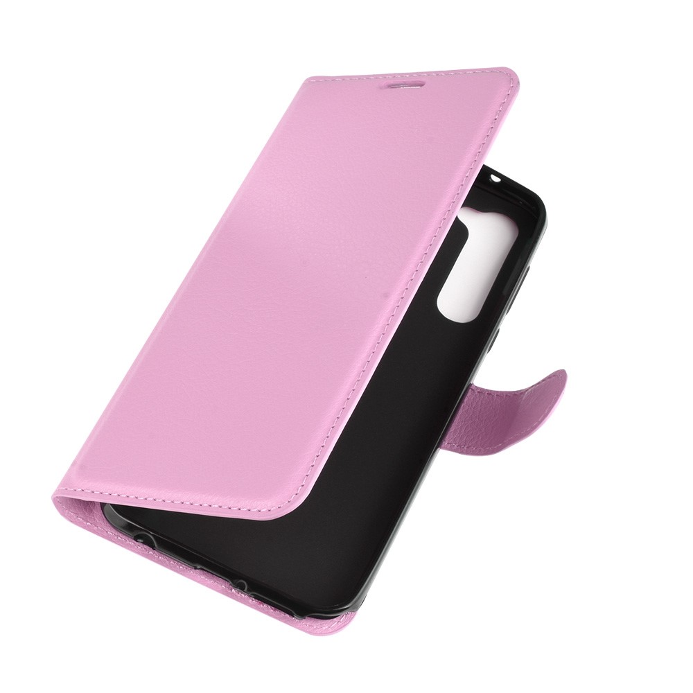  Motorola Moto G Pro - Litchi Plånboksfodral - Ljus Rosa