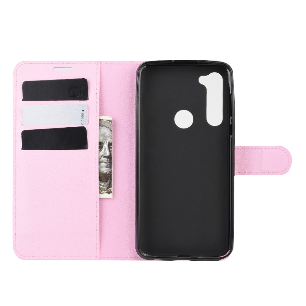  Motorola Moto G Pro - Litchi Plånboksfodral - Ljus Rosa