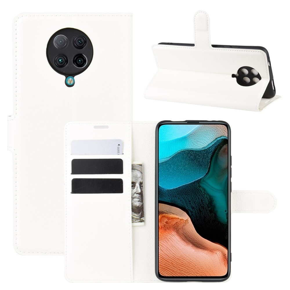  Xiaomi Poco F2 Pro - Litchi Plånboksfodral - Vit