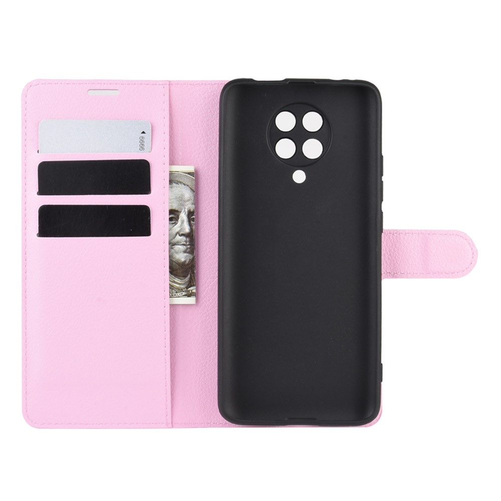  Xiaomi Poco F2 Pro - Litchi Plånboksfodral - Ljus Rosa