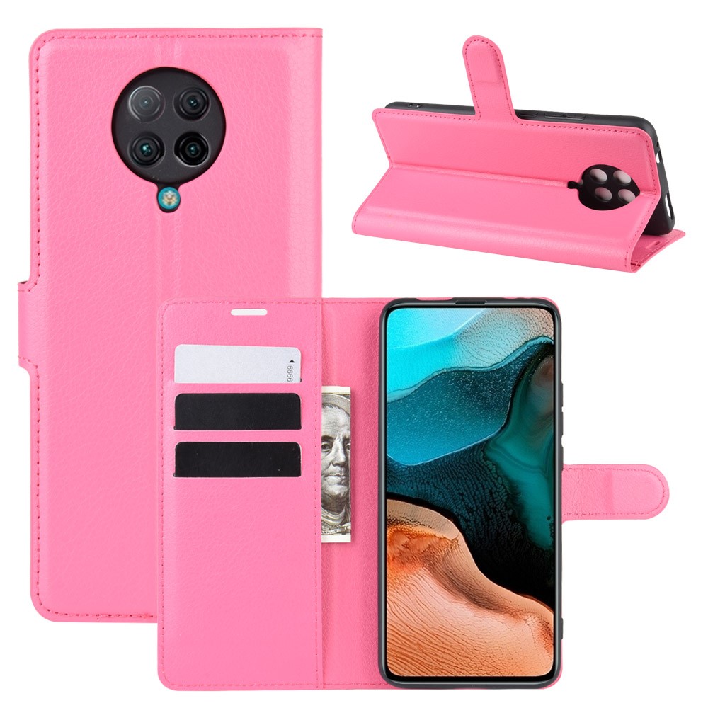  Xiaomi Poco F2 Pro - Litchi Plånboksfodral - Rosa