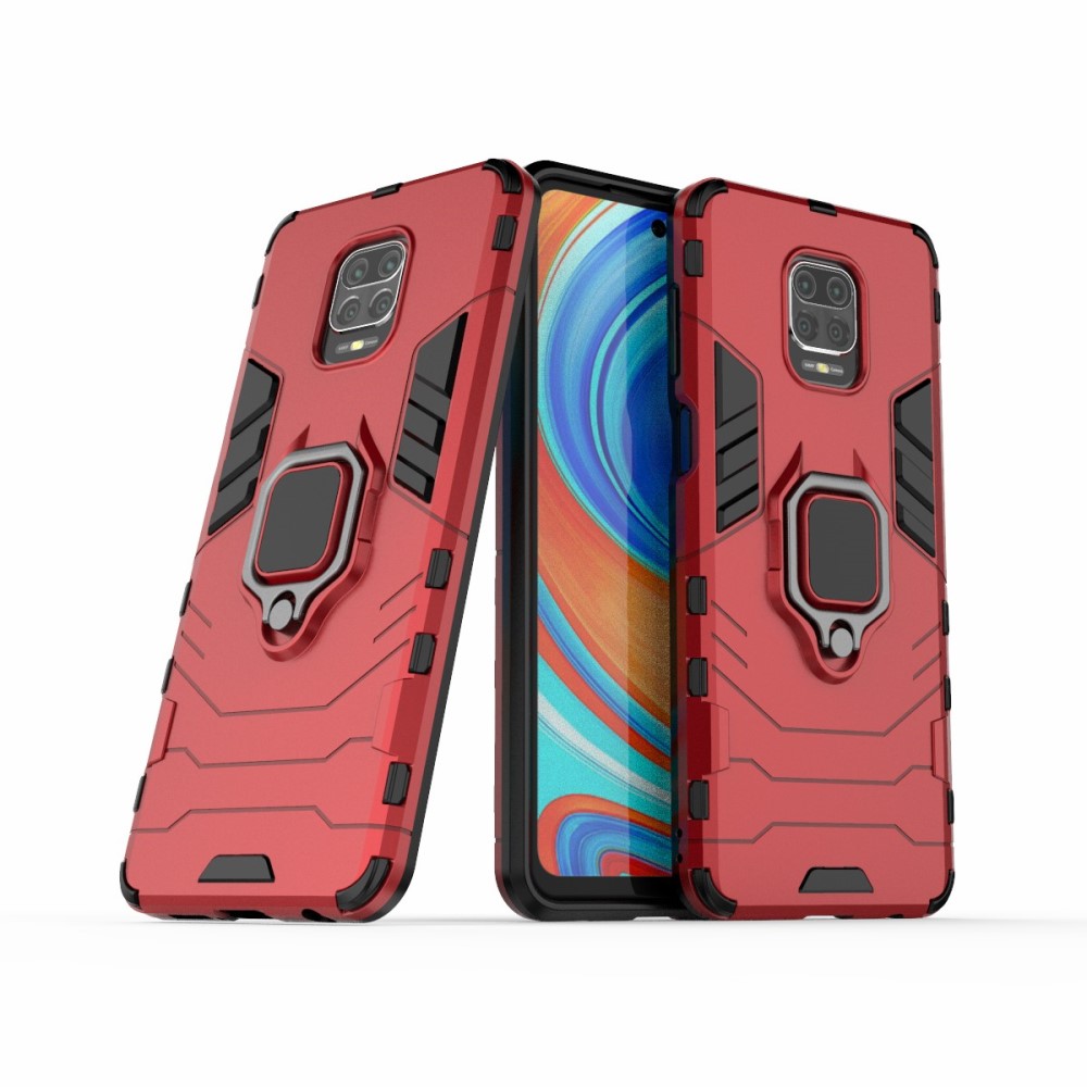  Xiaomi Redmi Note 9 Pro/Note 9S - Hybrid Ring Skal - Röd