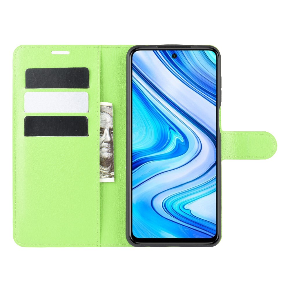  Xiaomi Redmi Note 9 Pro/Note 9S - Litchi Plånboksfodral - Grön