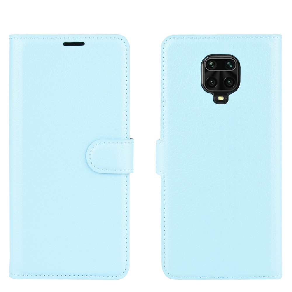 Xiaomi Redmi Note 9 Pro/Note 9S - Litchi Plånboksfodral - Ljus Blå