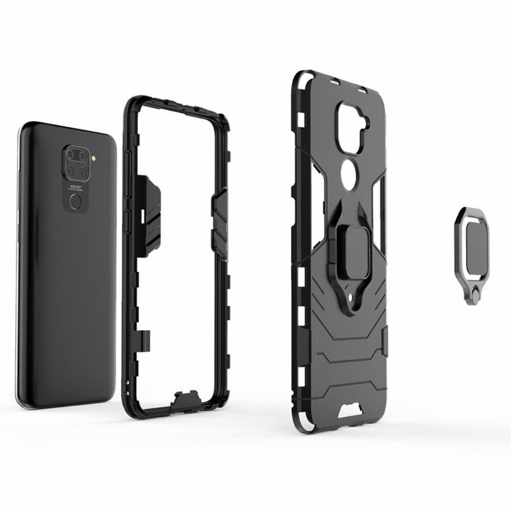  Xiaomi Redmi Note 9 - Hybrid Ring Skal - Svart