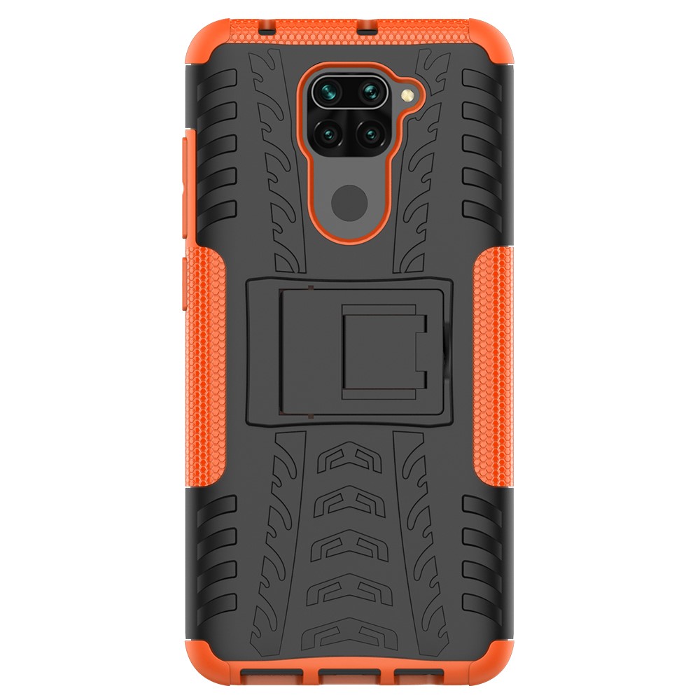  Xiaomi Redmi Note 9 - Ultimata Stöttåliga Skalet med Stöd - Orange