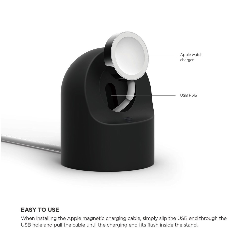  Apple Watch Silikon Stativ Svart