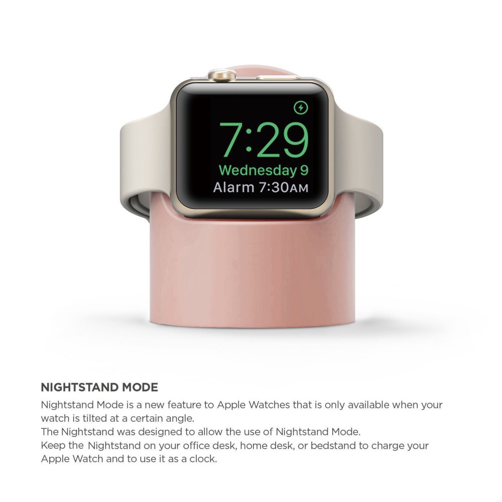  Apple Watch Silikon Stativ Ljus Rosa