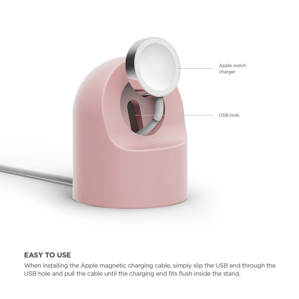  Apple Watch Silikon Stativ Ljus Rosa
