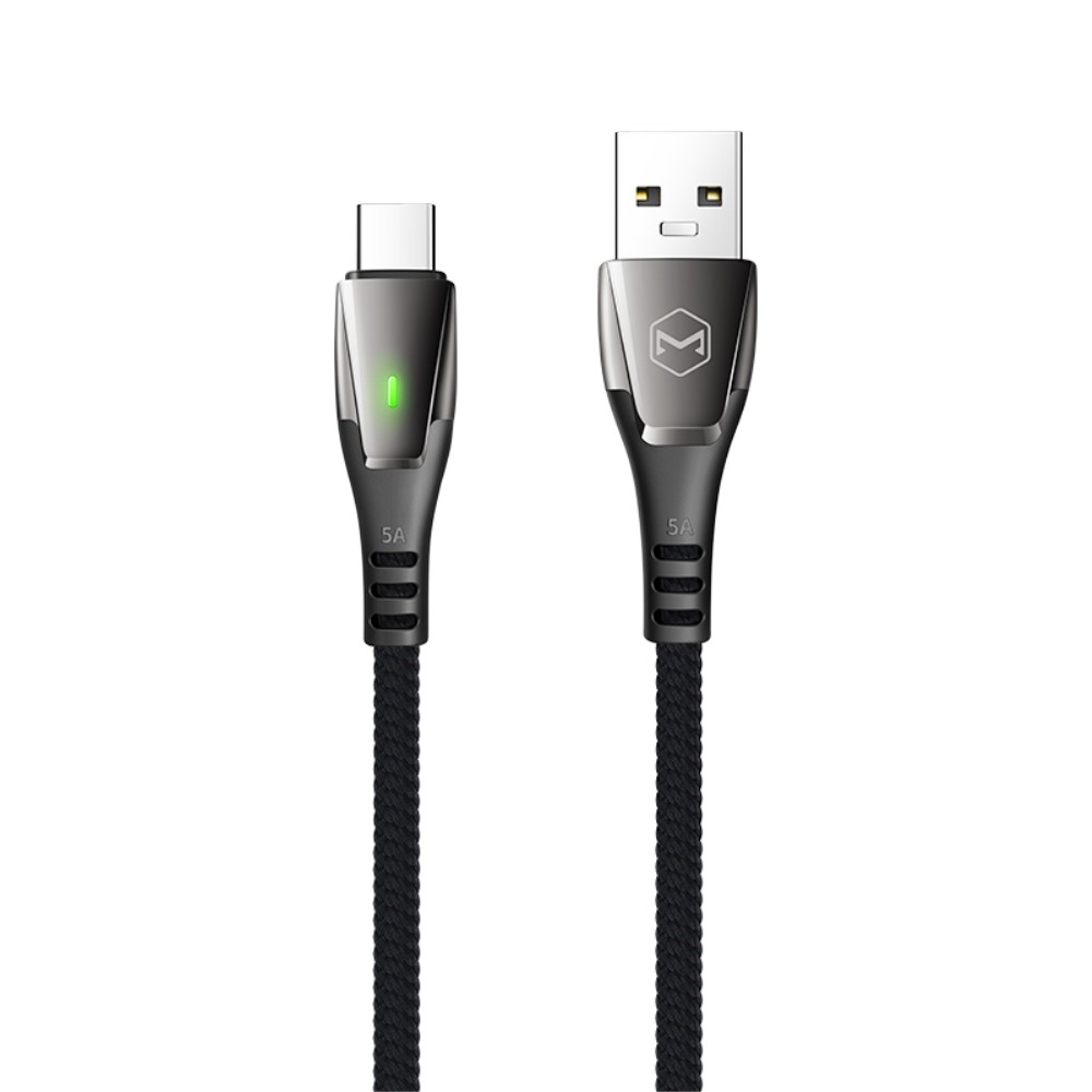 MCDODO Mcdodo 100W 6A Super Charge Type-C 1.5m Nylon Kabel Svart