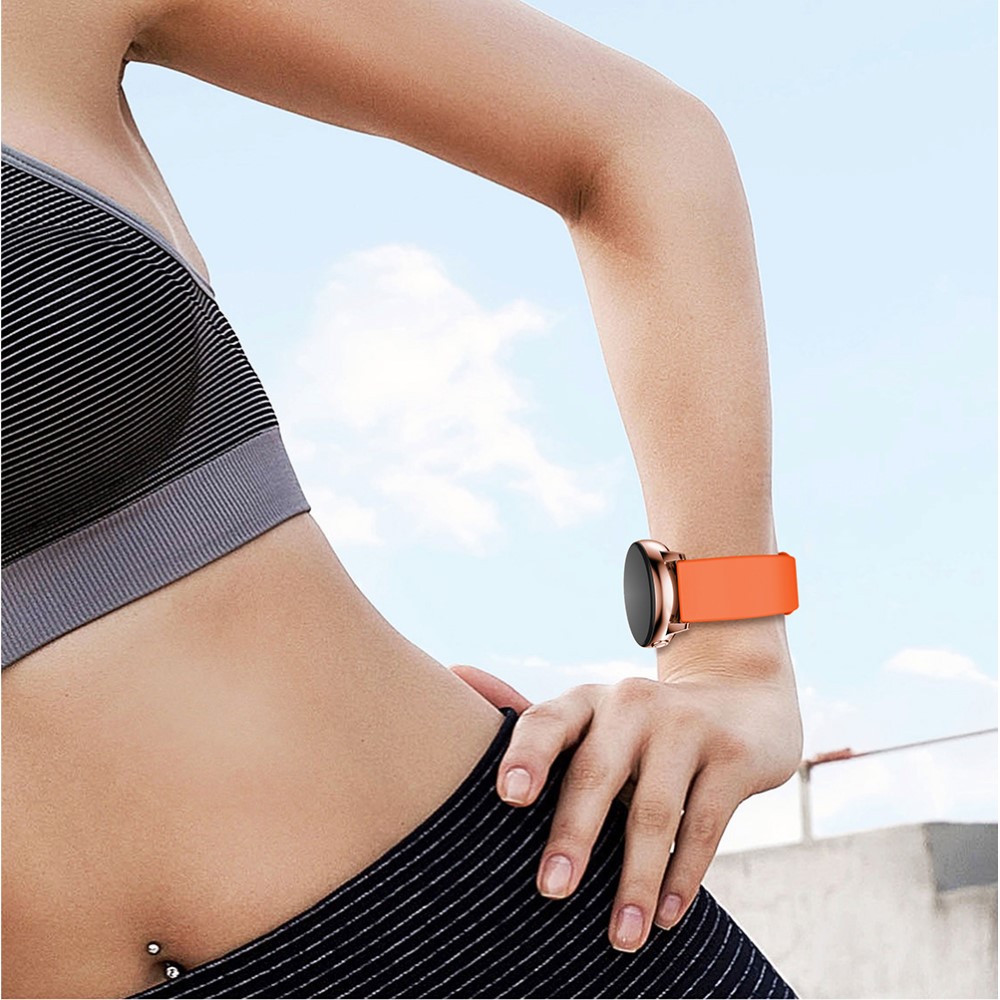  Silikon Armband För Smartwatch (20mm) - Orange