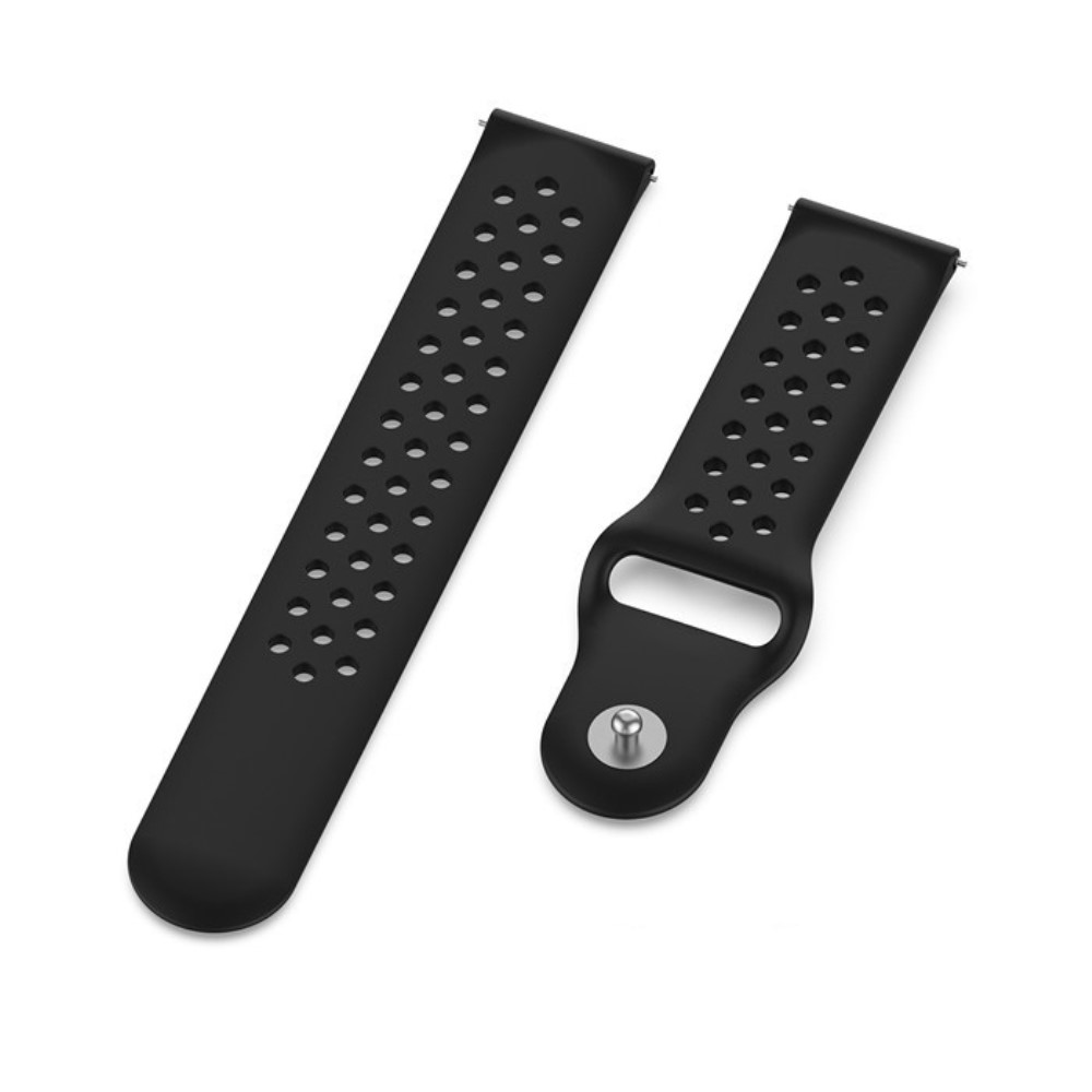  Träningsarmband I Ihåligt Silikon (20mm) - Svart