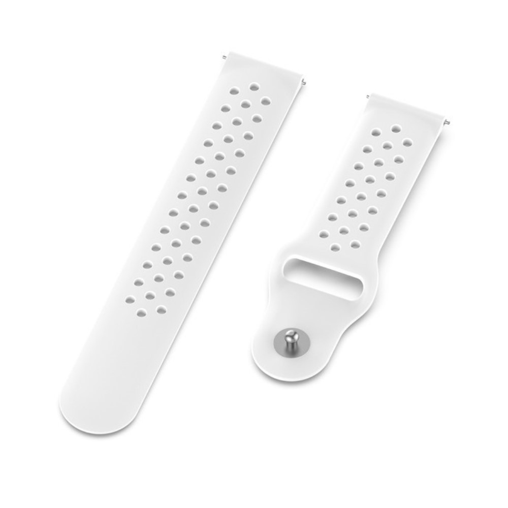  Träningsarmband I Ihåligt Silikon (20mm) - Vit
