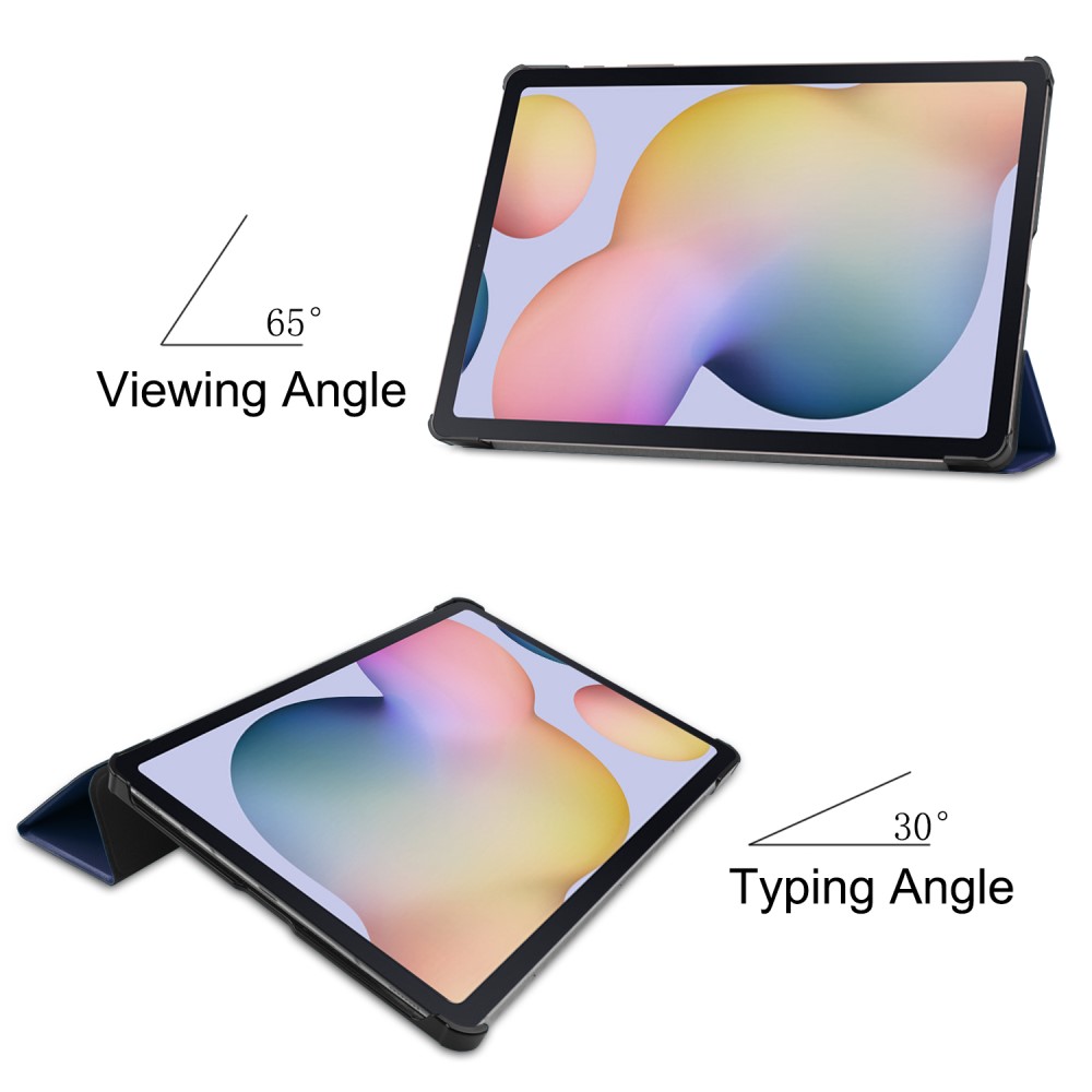  Samsung Galaxy Tab S7 Plus / Tab S8 Plus Tri-Fold S-Pen Laddning Mörk Blå