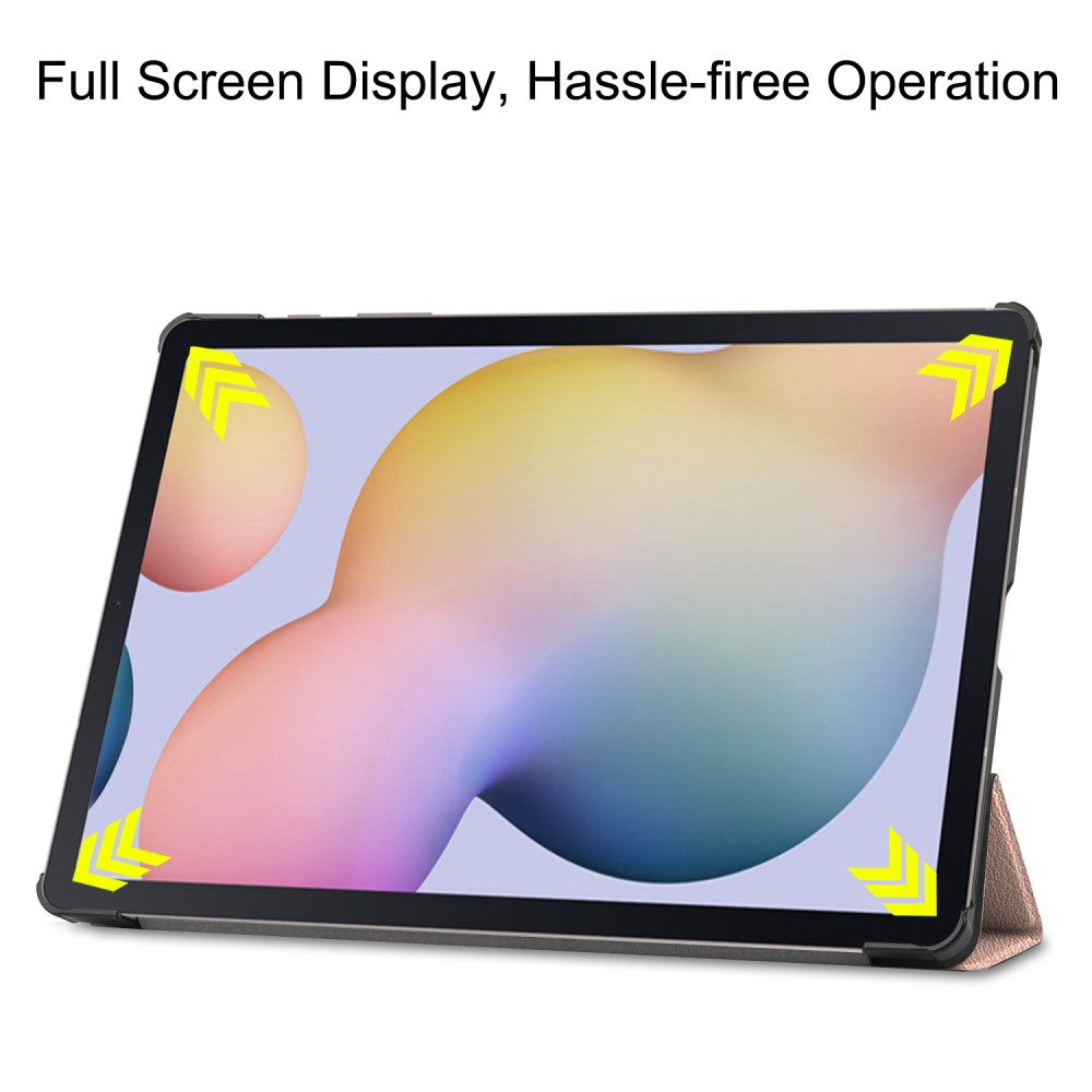  Samsung Galaxy Tab S7 Plus / Tab S8 Plus Tri-Fold S-Pen Laddning Roséguld