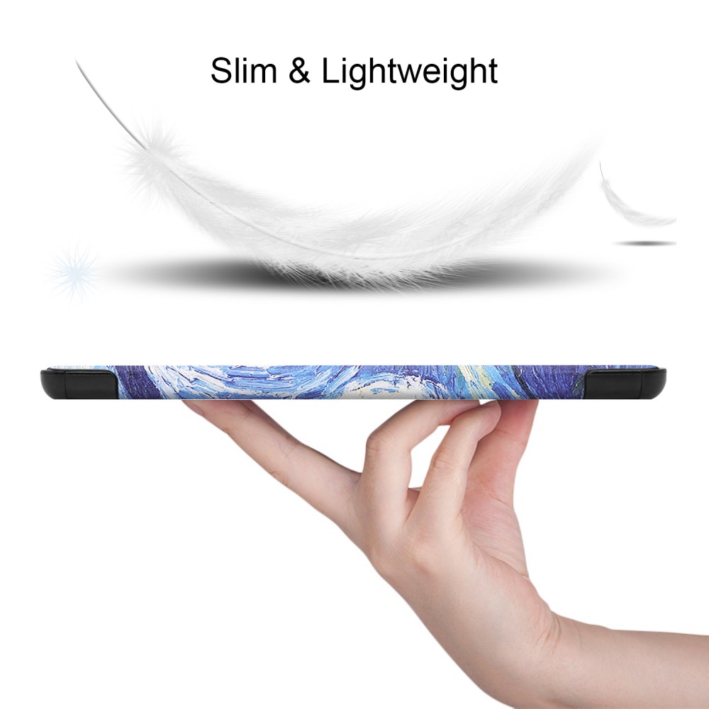  Samsung Galaxy Tab S7 Plus / Tab S8 Plus - Tri-Fold Fodral - Brush Painting