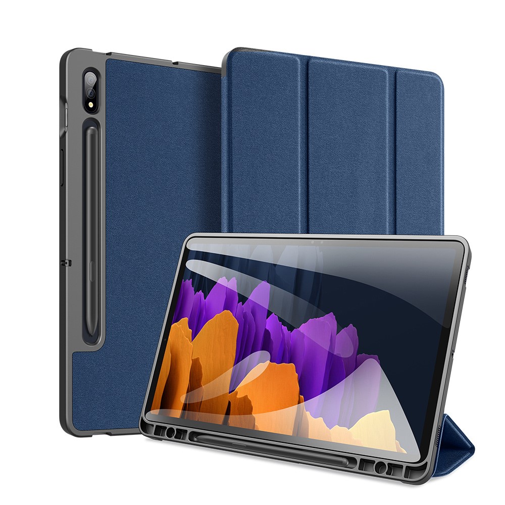 DUX DUCIS Samsung Galaxy Tab S7 / Tab S8 - DUX DUCIS Domo Tri-Fold Fodral - Blå