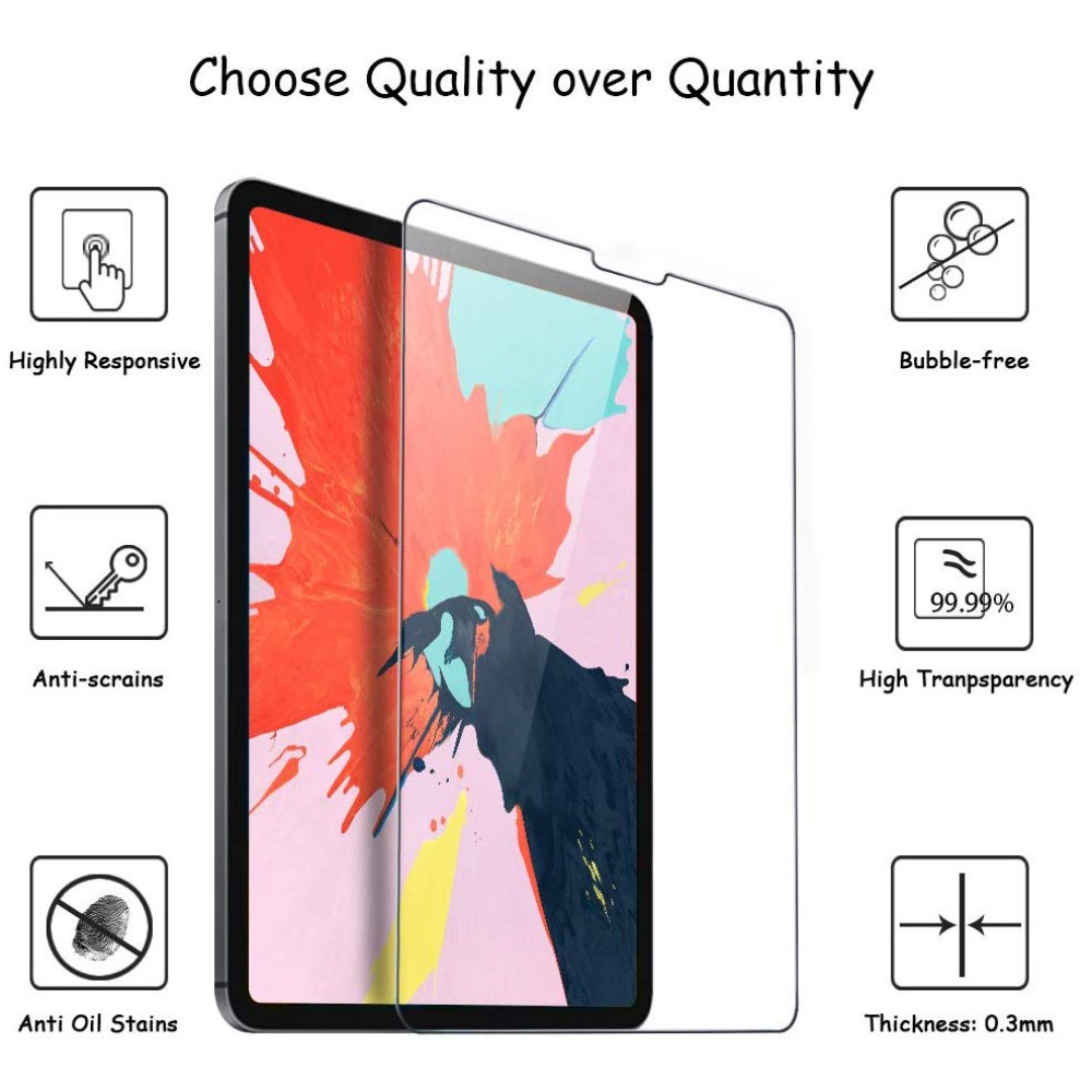 iPad Pro 12.9 (2018/2020/2021) - Skärmskydd I Härdat Glas