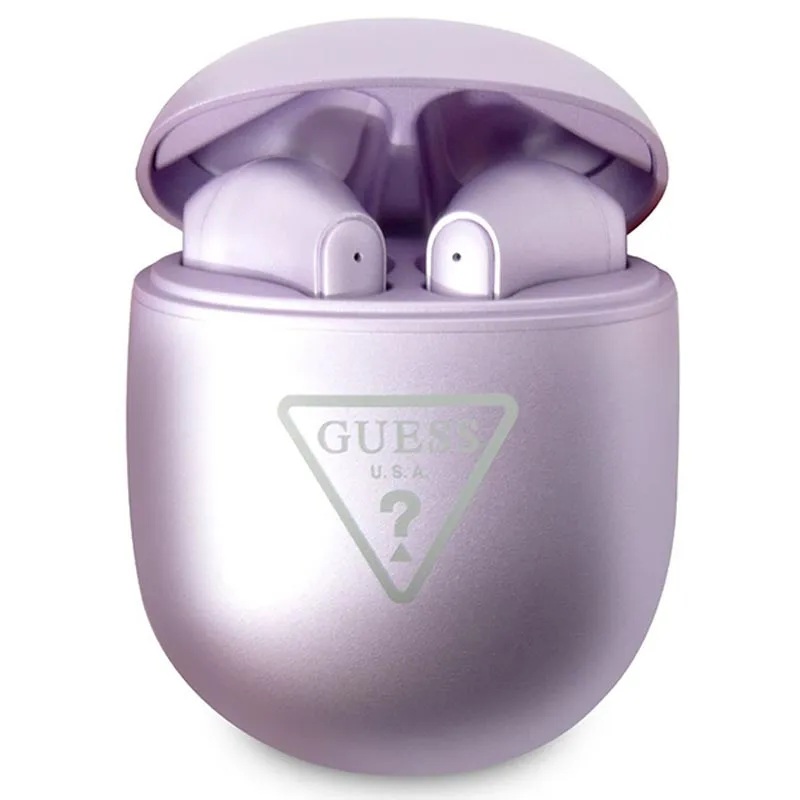 Guess Guess True Wireless Hörlurar Triangle Logo Metallic Lila
