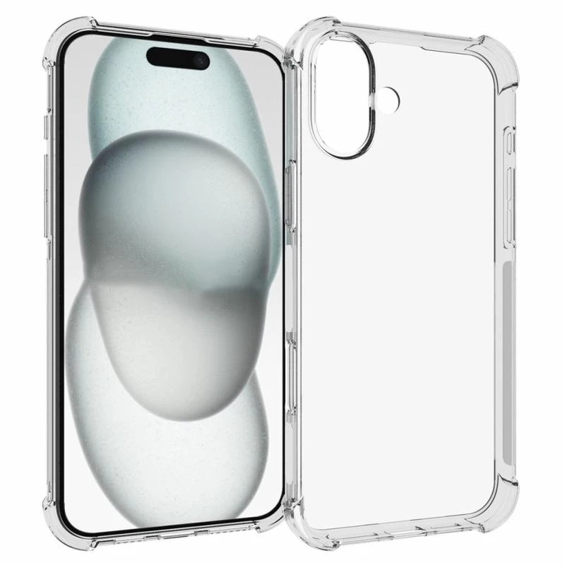  iPhone 16 Shockproof Transparent TPU Skal