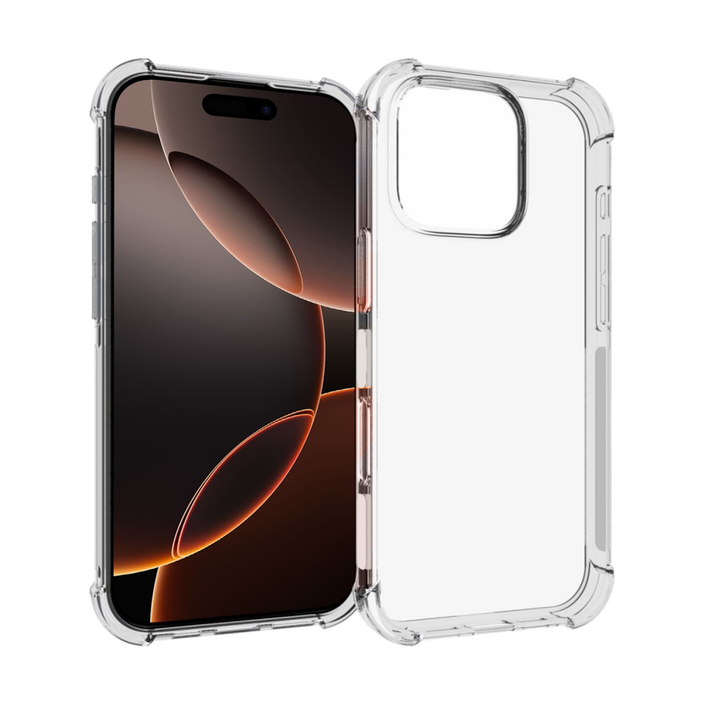  iPhone 16 Pro Shockproof Transparent TPU Skal