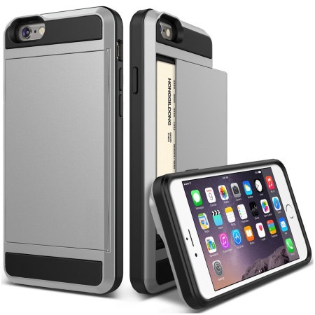  iPhone 6/6s Skal Hybrid Kortfack - Grå