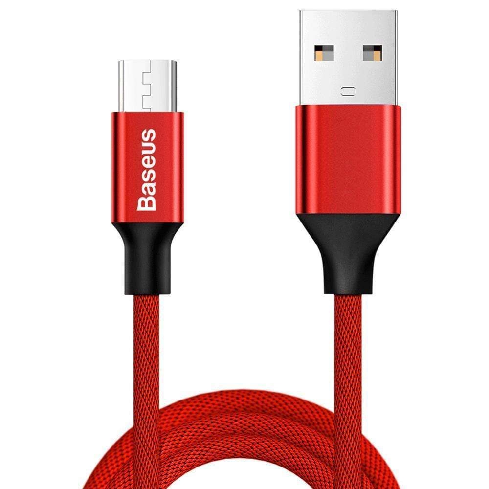 BASEUS BASEUS 1m Micro-Usb Nylon Kabel - Röd