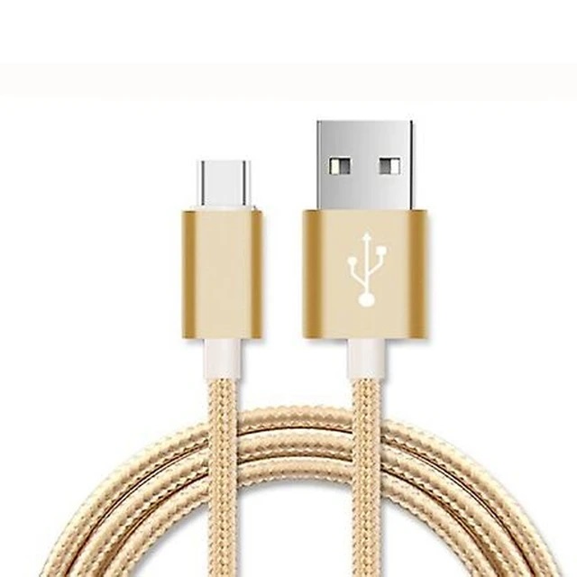 Rock ROCK 1m Micro-Usb Nylon Kabel - Guld