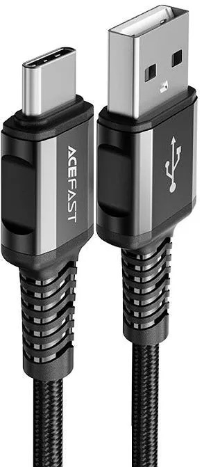 Acefast Acefast 3A USB-A Till USB-C 1.2m - Svart