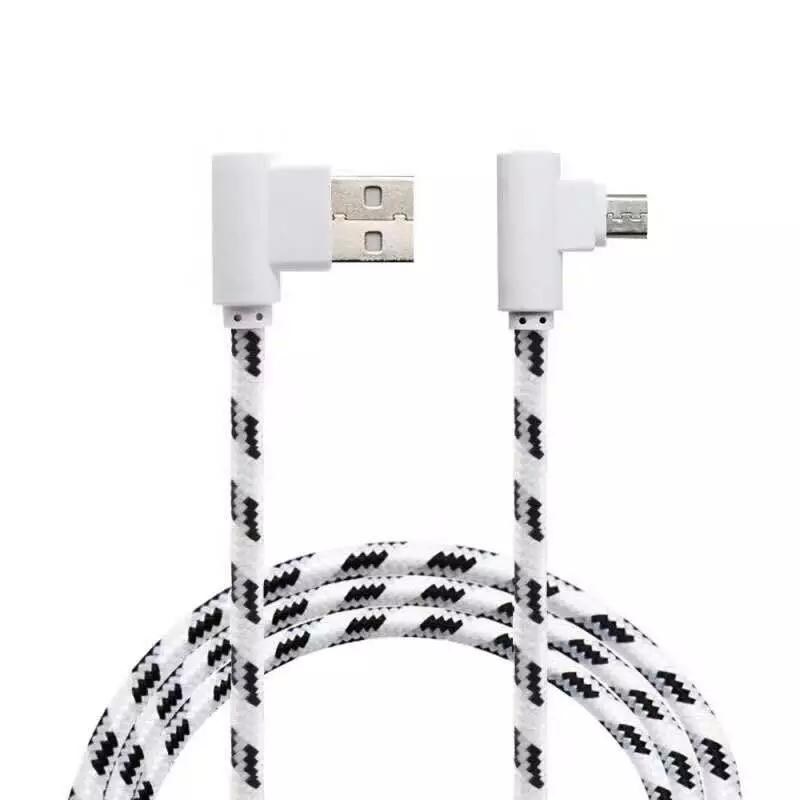  2M Micro USB Vinklad Kabel - Vit