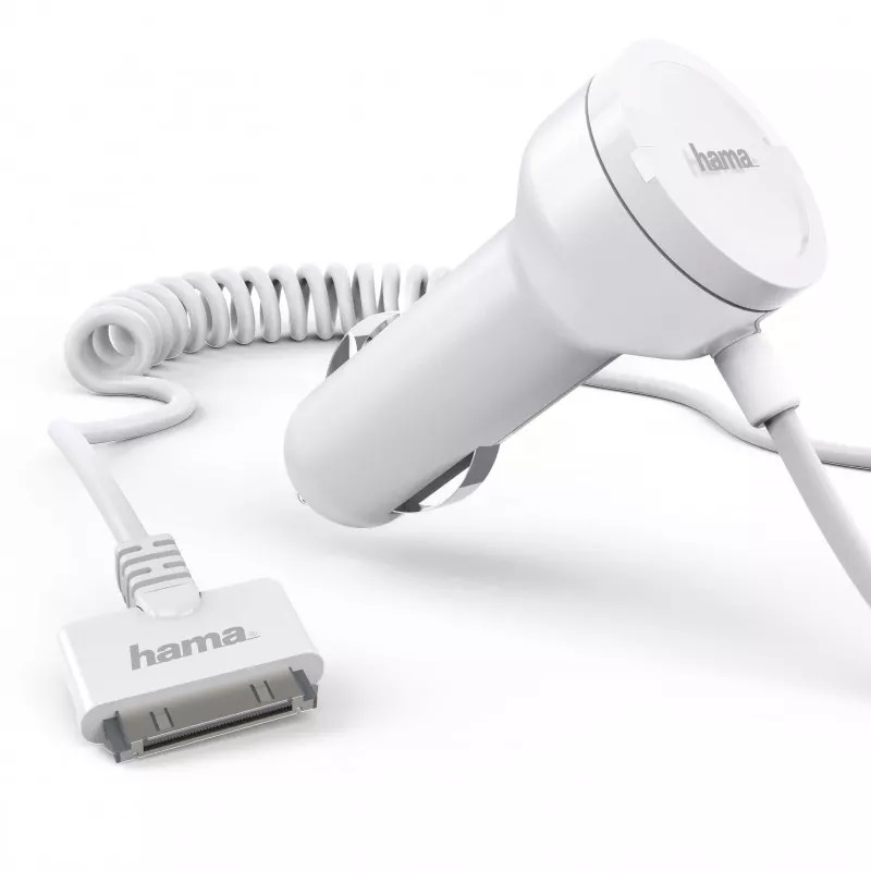  HAMA iPhone 3/3GS/4/4S Billaddare 100cm - Vit