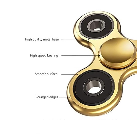  Fidget Spinner Ultra Spin Trio Metal - Guld