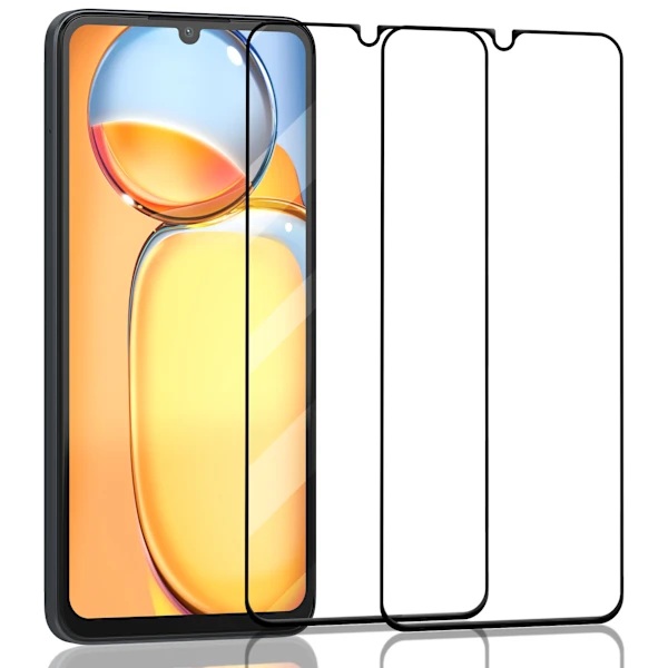  2-Pack Xiaomi Redmi 15C Heltäckande Skärmskydd i Härdat Glas