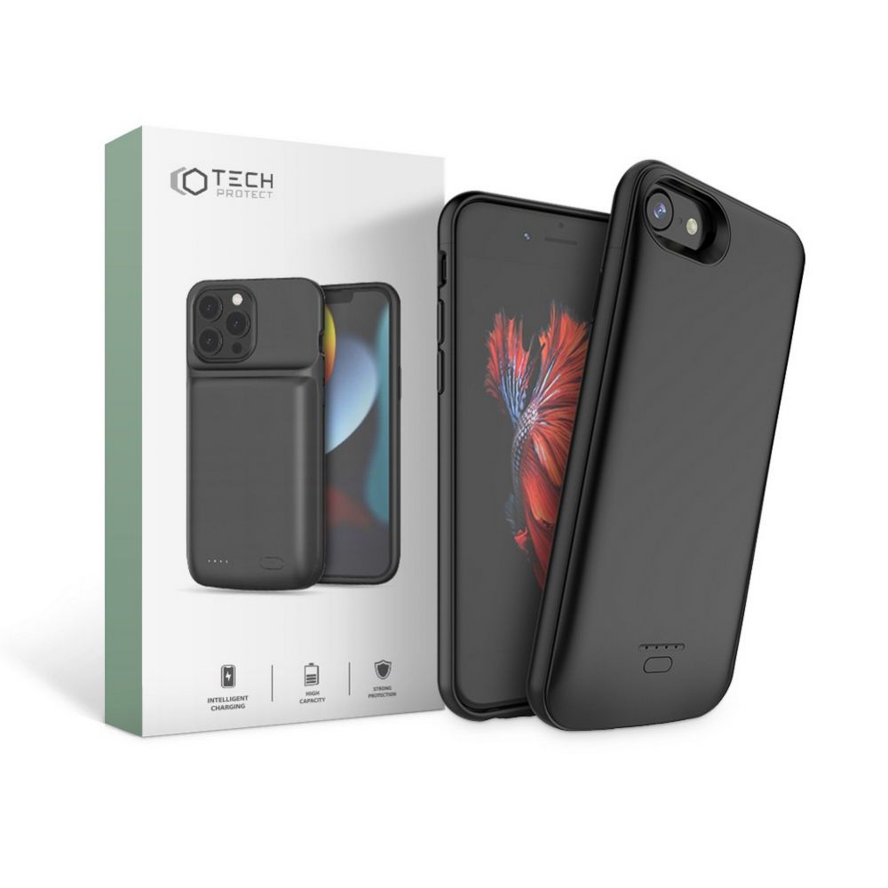 Tech-Protect Tech-Protect iPhone 7/8/SE Skal 3200 mAh Inbyggt Batteri Svart