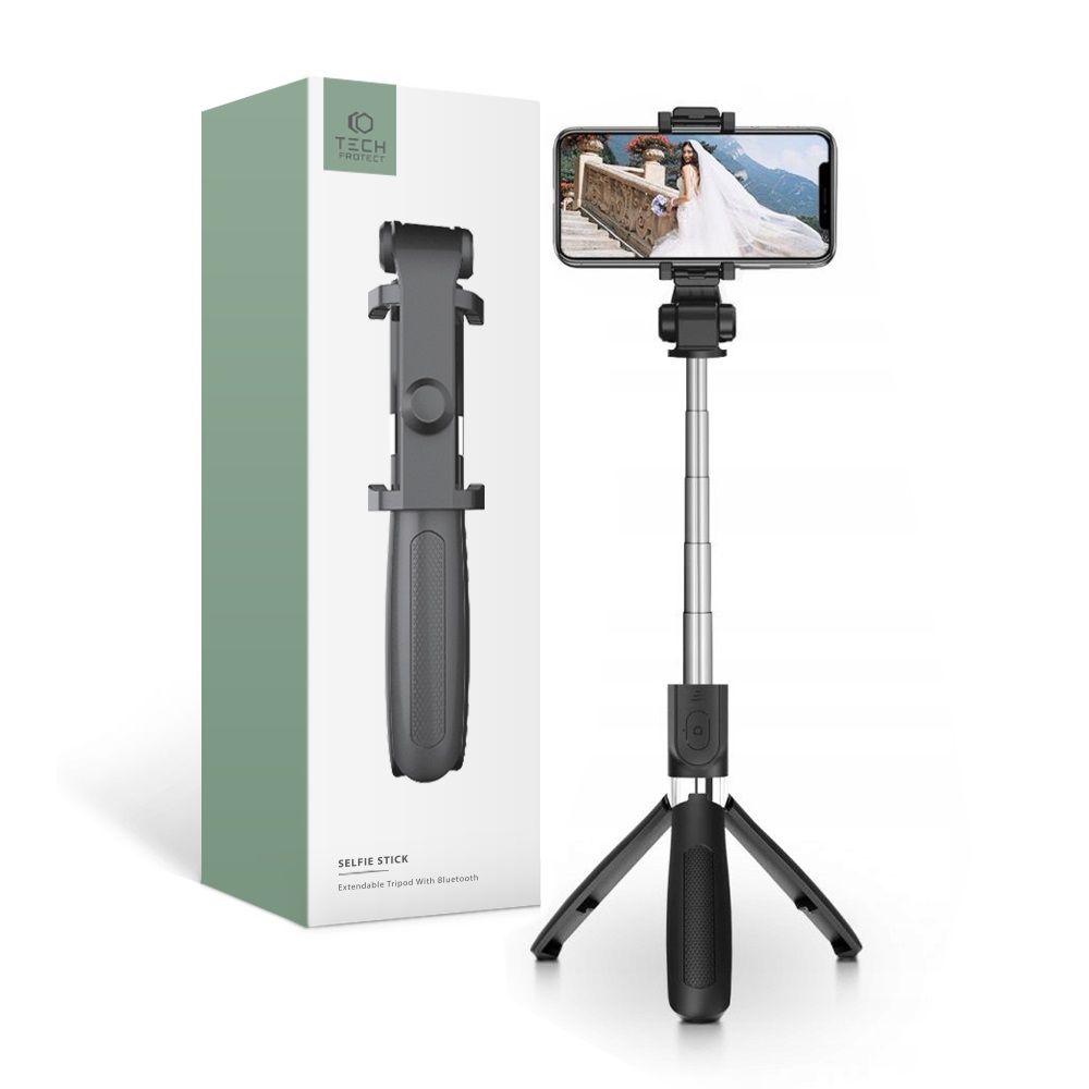 Tech-Protect Tech-Protect Selfie Stick Tripod Trådlös Svart