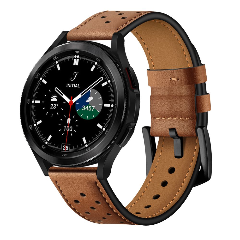 Tech-Protect Tech-Protect Äkta Läder Armband Galaxy Watch 4/5/5 Pro/6/7/FE Brun