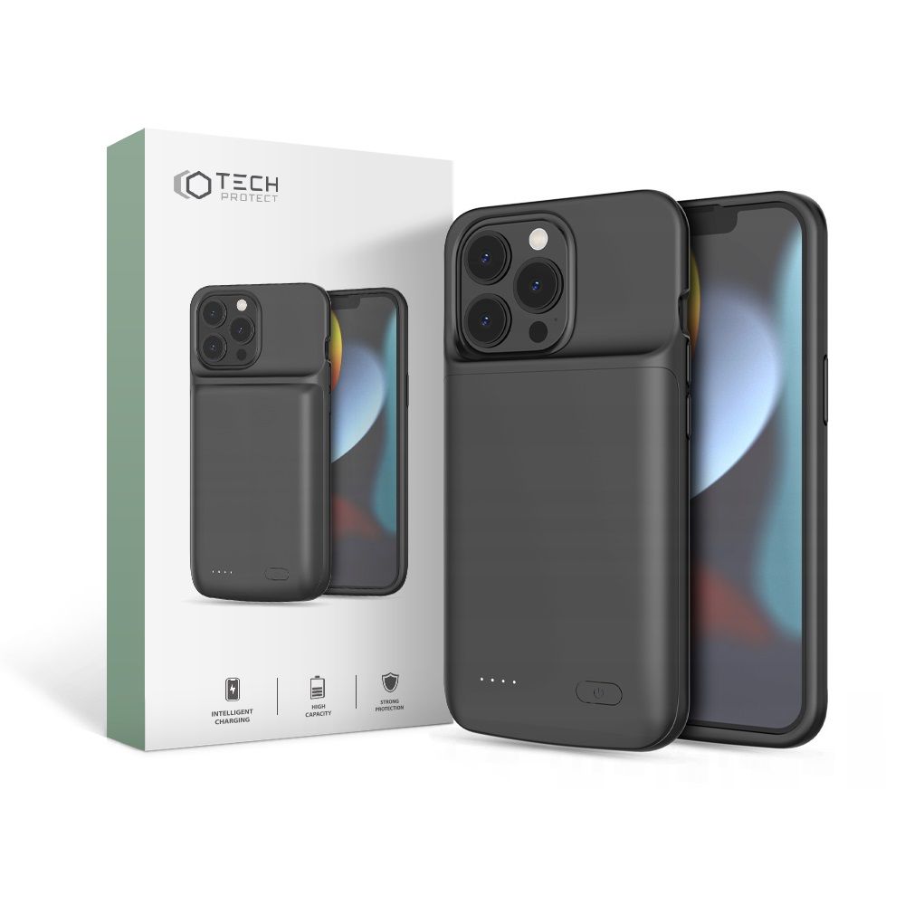 Tech-Protect Tech-Protect 4800 mAh Powercase iPhone 13 / 13 Pro Svart