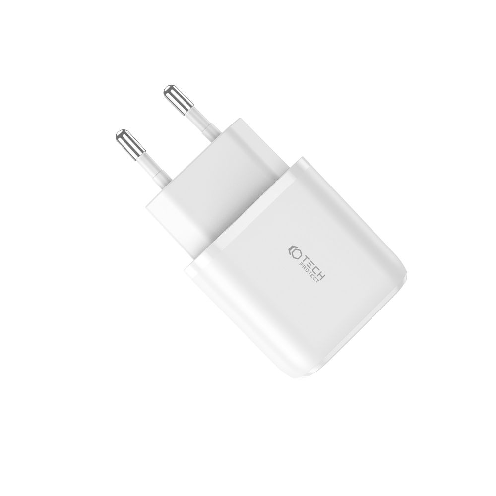Tech-Protect Tech-Protect 20W Väggladdare PD QC USB-C / USB-A Vit