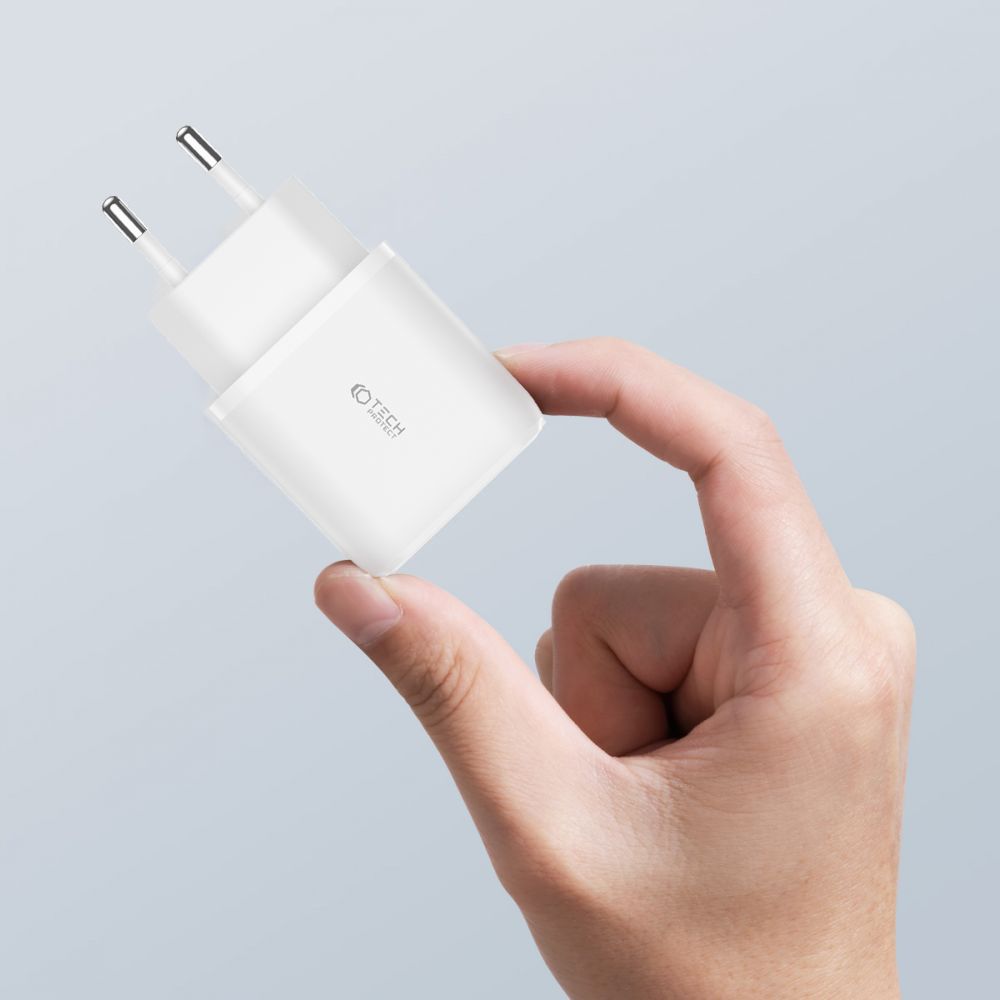 Tech-Protect Tech-Protect 20W Väggladdare PD QC USB-C / USB-A Vit