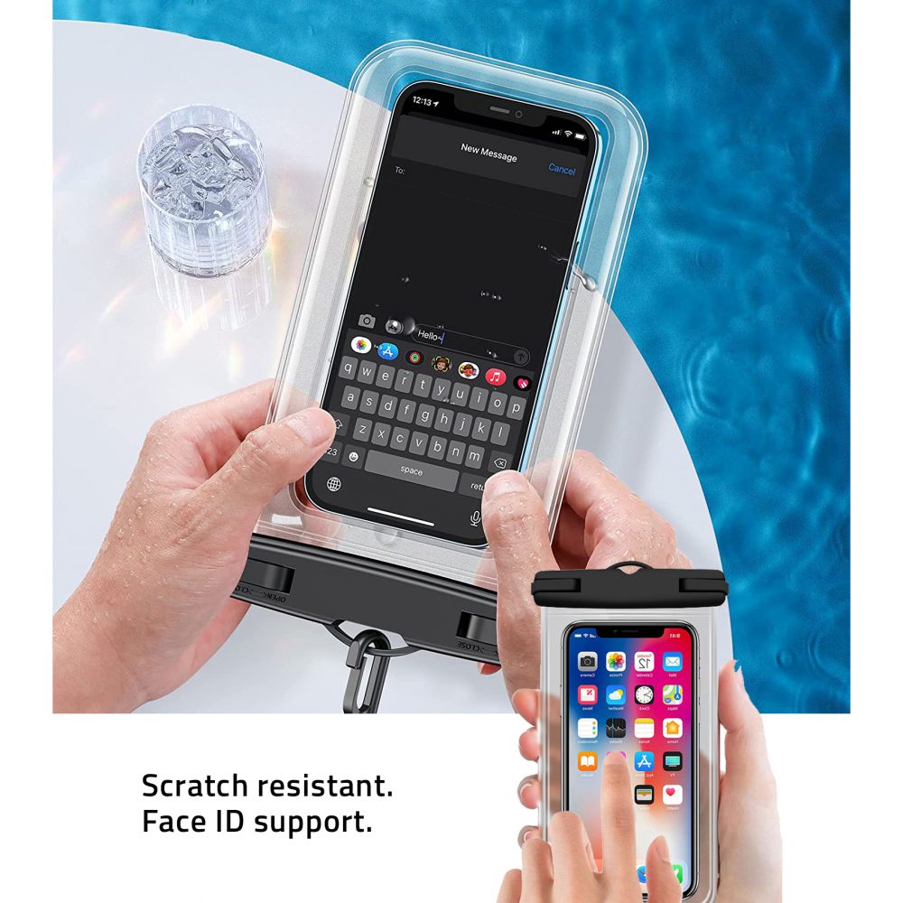Tech-Protect Tech-Protect Universal Vattentät Väska Svart/Transparent
