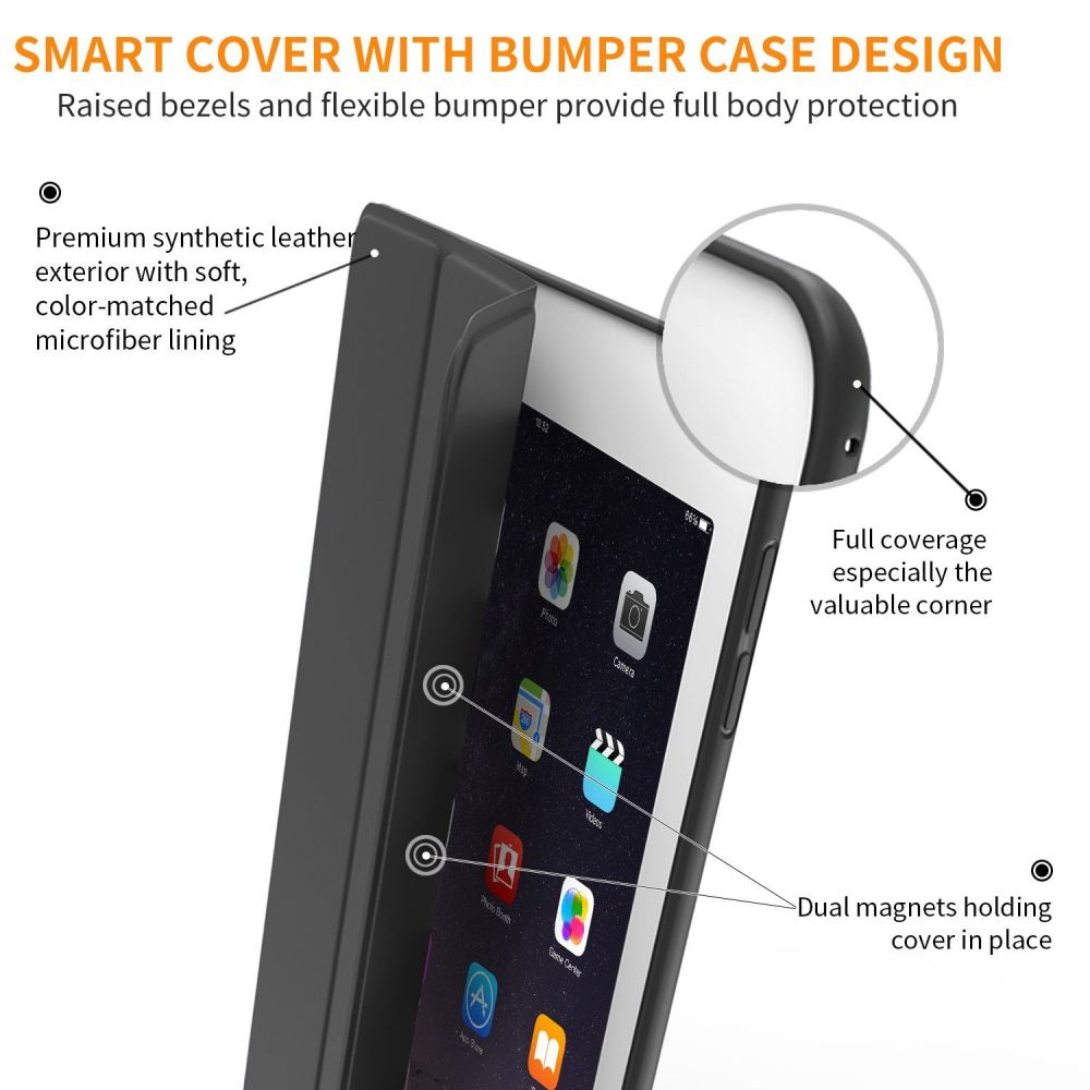 Tech-Protect Tech-Protect iPad 9.7 2017/2018 Fodral SmartCase Svart