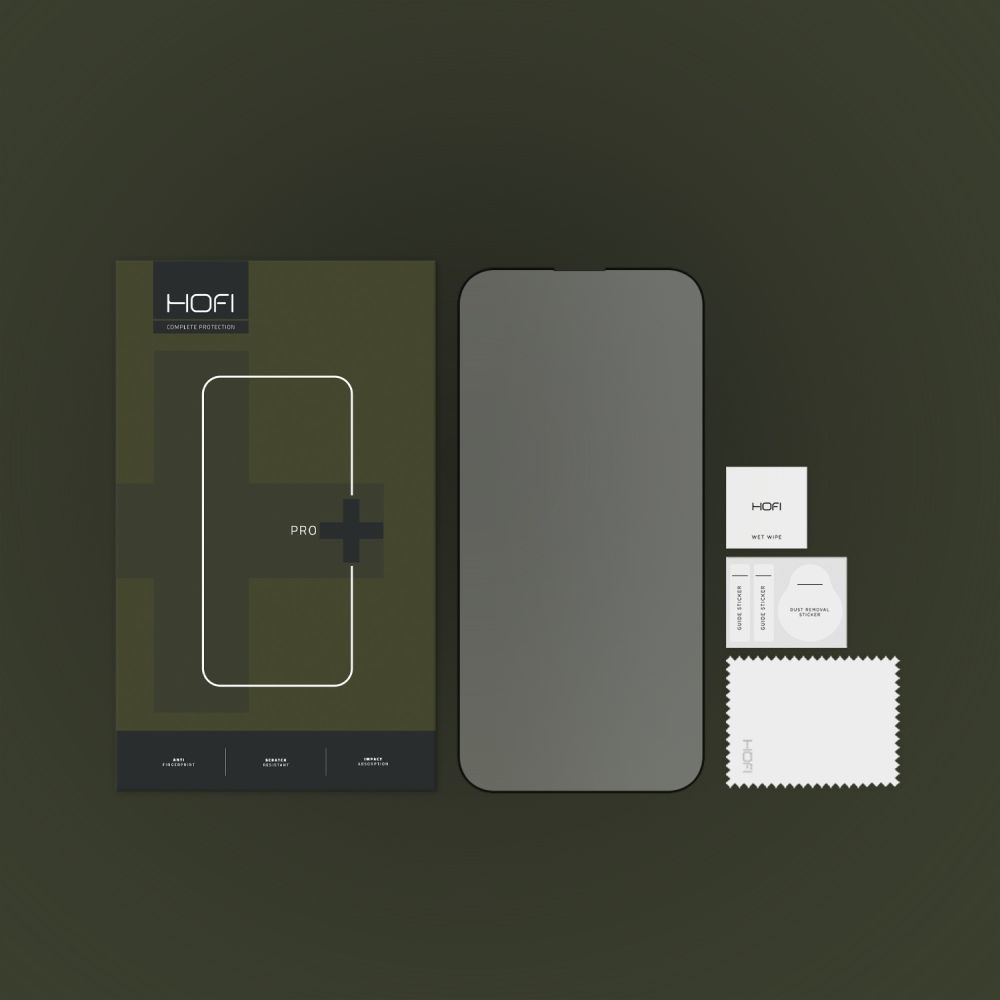 HOFI HOFI iPhone 14 Pro Skärmskydd Pro+ Härdat Glas Svart