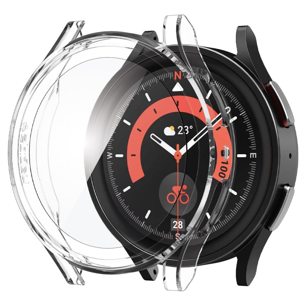 Spigen Spigen Galaxy Watch 5 Pro 45mm Skal Thin Fit / Härdat Glas Transparent