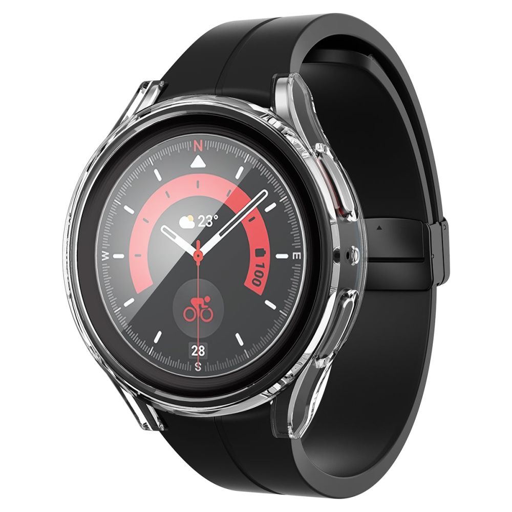 Spigen Spigen Galaxy Watch 5 Pro 45mm Skal Thin Fit / Härdat Glas Transparent