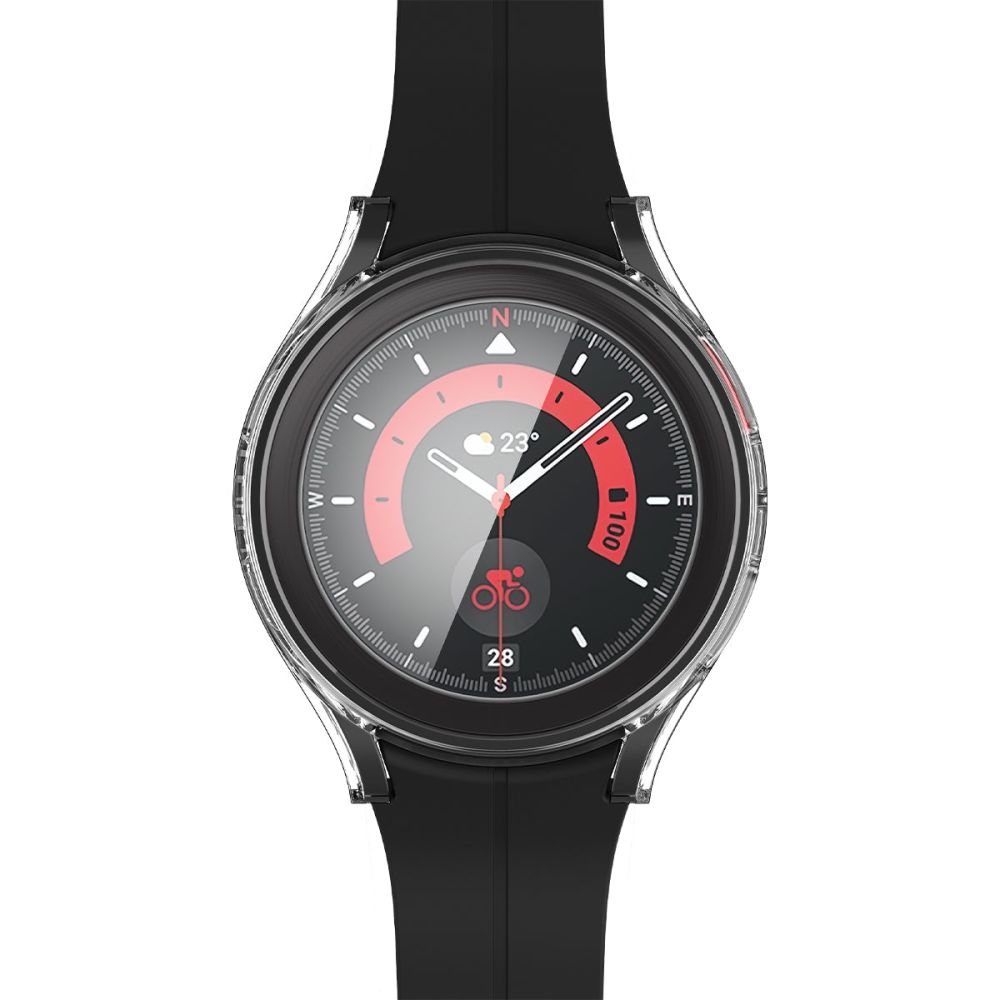 Spigen Spigen Galaxy Watch 5 Pro 45mm Skal Thin Fit / Härdat Glas Transparent