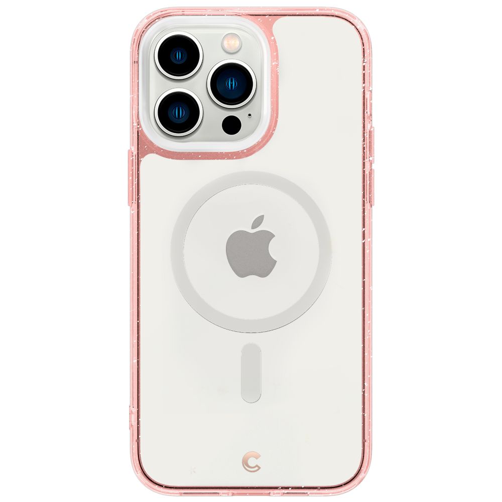 Spigen Spigen Cyrill iPhone 14 Pro Skal + 2-PACK Skärmskydd Glitter Rosé