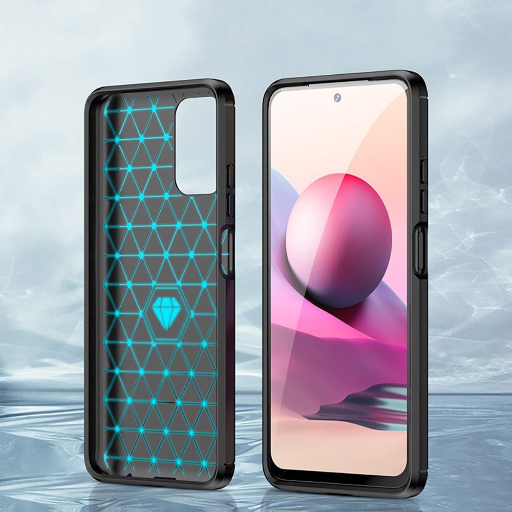 Tech-Protect Tech-Protect Xiaomi Redmi Note 10S Skal Borstad Stål Textur Svart